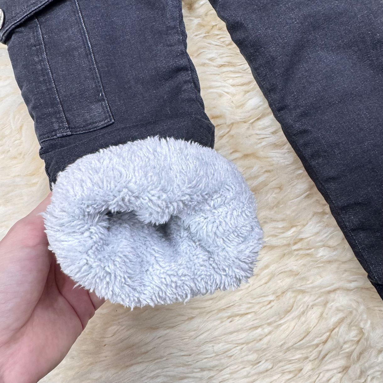 Джинси чорні на хлопчика теплі з махрою